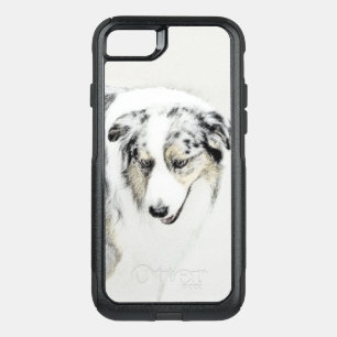 Australian Shepherd Painting - Original Dog Art OtterBox Commuter iPhone SE/8/7 Case