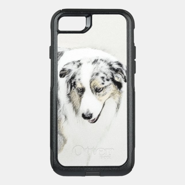 Australian Shepherd Painting - Original Dog Art Otterbox iPhone Case (Back)
