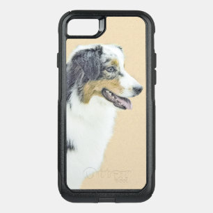 Australian Shepherd Painting - Original Dog Art OtterBox Commuter iPhone SE/8/7 Case