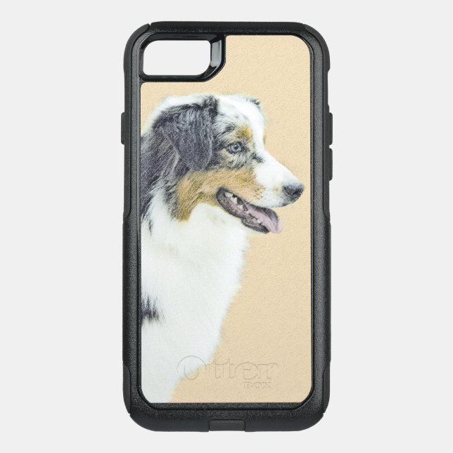Australian Shepherd Painting - Original Dog Art Otterbox iPhone Case (Back)