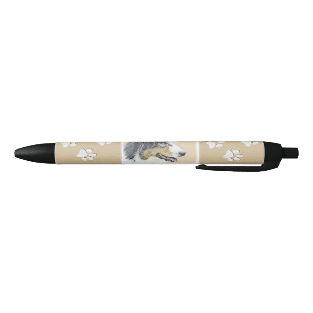 Australian Shepherd Painting - Original Dog Art Pen (Bottom)