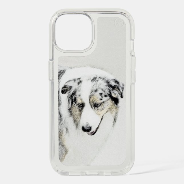 Australian Shepherd Painting - Original Dog Art Speck iPhone Case (Front)