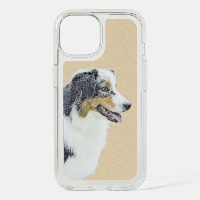 Australian Shepherd Painting - Original Dog Art Speck iPhone Case (Front)