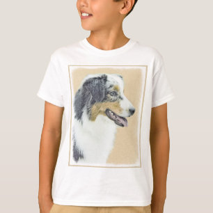 Australian Shepherd Painting - Original Dog Art T-Shirt