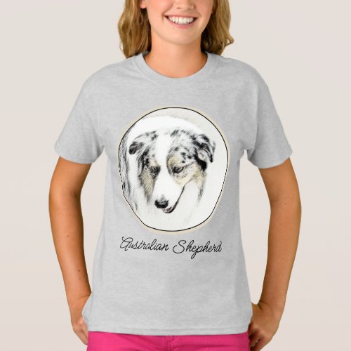 Australian Shepherd Painting _ Original Dog Art T_ T_Shirt