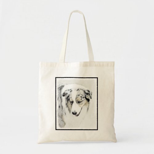 Australian Shepherd Painting _ Original Dog Art Tote Bag