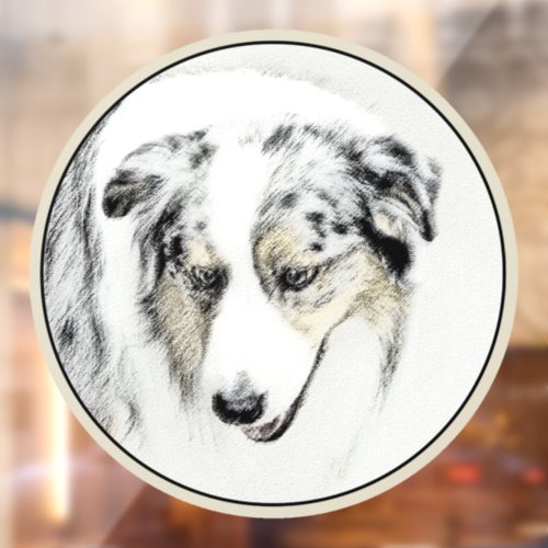 Australian Shepherd Painting _ Original Dog Art Window Cling