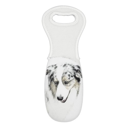 Australian Shepherd Painting _ Original Dog Art Wine Bag