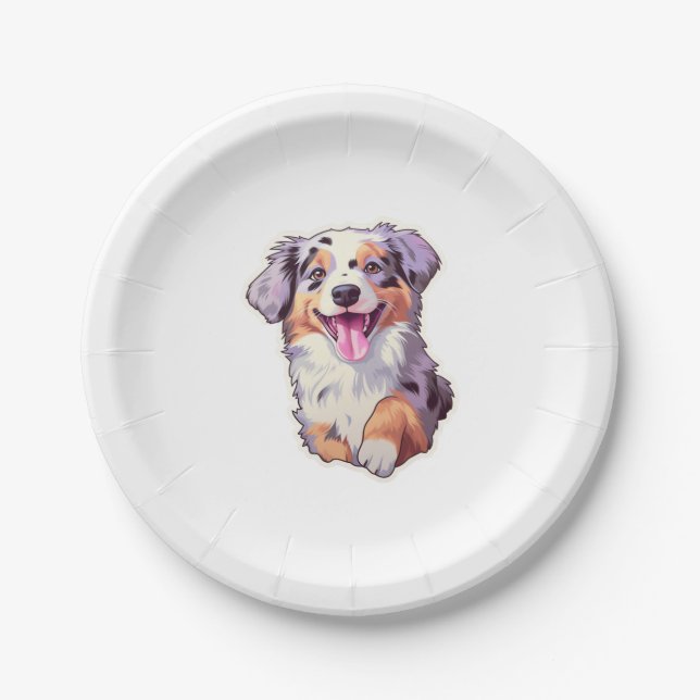 Australian Shepherd    Paper Plates (Front)