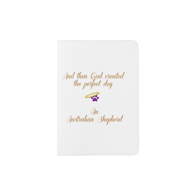 Australian Shepherd Passport Holder (Front)