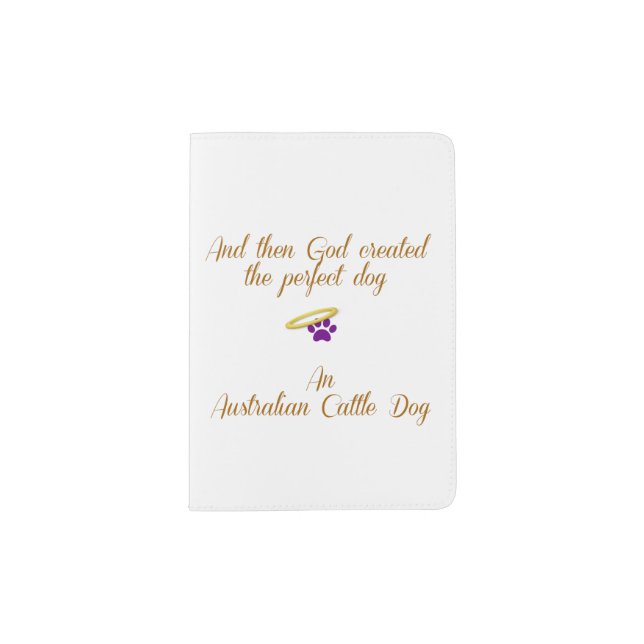 Australian Shepherd Passport Holder (Front)