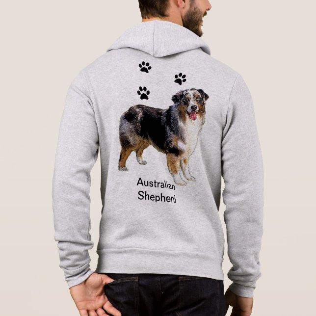 Australian Shepherd Personalized Hoodie (Back)