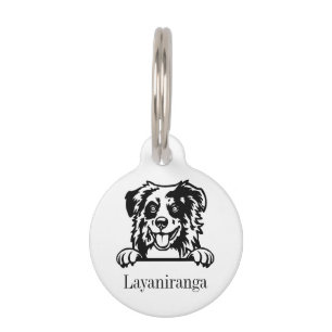 australian shepherd personalized name tag