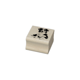Australian Shepherd Pet Dog Animal Art Rubber Stamp