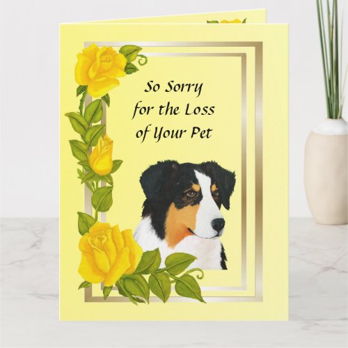 Australian Shepherd Pet Loss_Sympathy Big Card