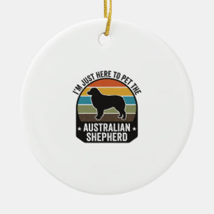 Australian Shepherd Pet Lover Vintage Dog Shirt De Ceramic Ornament
