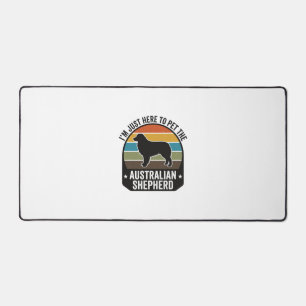 Australian Shepherd Pet Lover Vintage Dog Shirt De Desk Mat