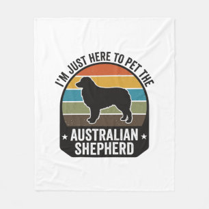 Australian Shepherd Pet Lover Vintage Dog Shirt De Fleece Blanket
