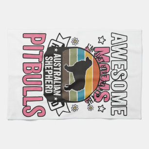 Australian Shepherd Pet Lover Vintage Dog Shirt De Kitchen Towel
