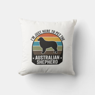 Australian Shepherd Pet Lover Vintage Dog Shirt De Throw Pillow