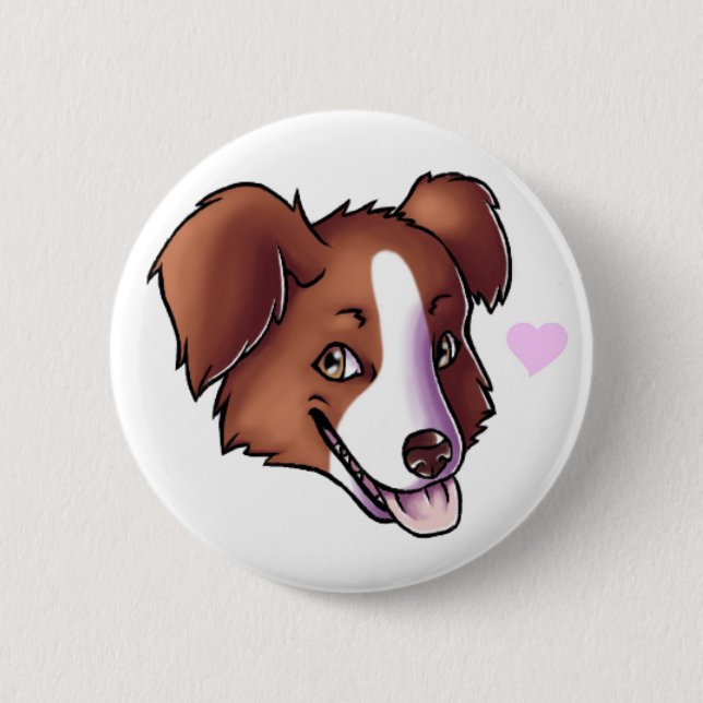 Australian Shepherd Pinback Button (Front)