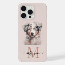 Australian Shepherd pink iPhone 15 Pro Max case