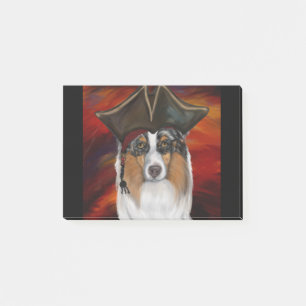 Australian Shepherd Pirate Post-it Notes