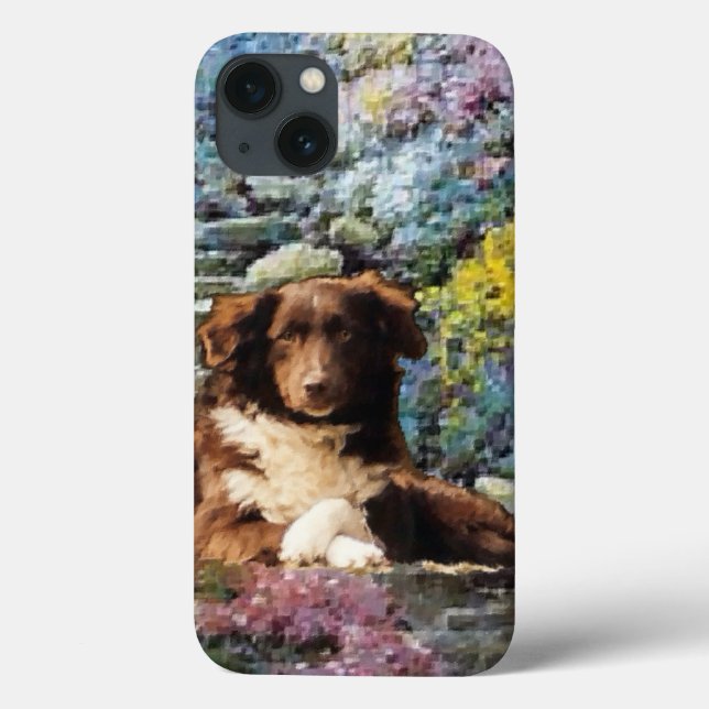Australian Shepherd Poem Summer Garden Case-Mate iPhone Case (Back)