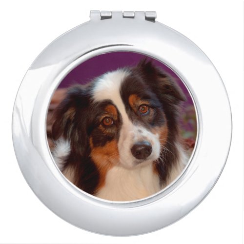 Australian Shepherd portrait Mirror For Makeup