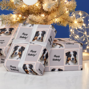 Australian Shepherd Portrait Wrapping Paper