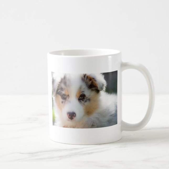 Australian shepherd puppy coffee mug (Right)