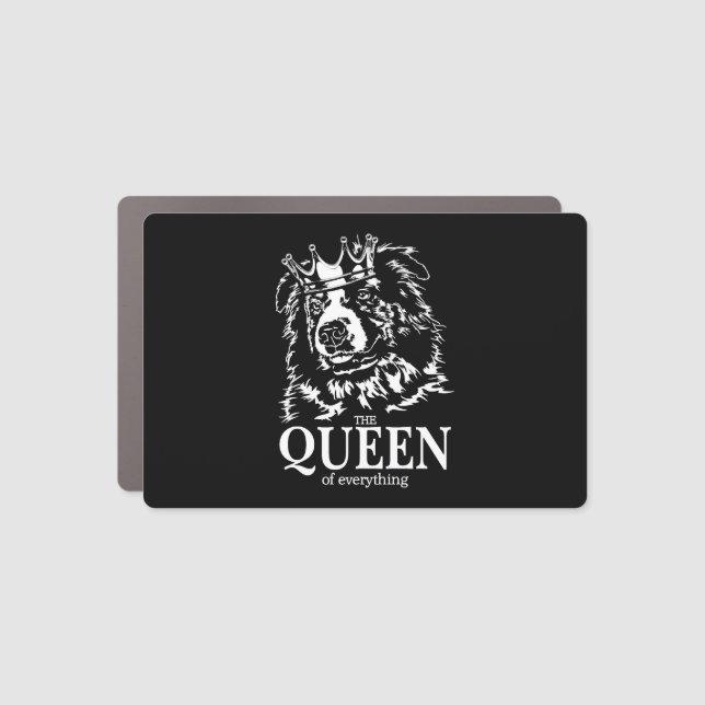 Australian Shepherd Queen Everything dog mom  Car Magnet (Front)