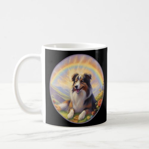 Australian Shepherd Rainbow Bridge Aussie Dog Memo Coffee Mug