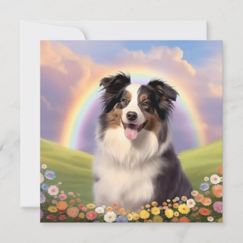 Australian Shepherd Rainbow Bridge Custom Name Dog