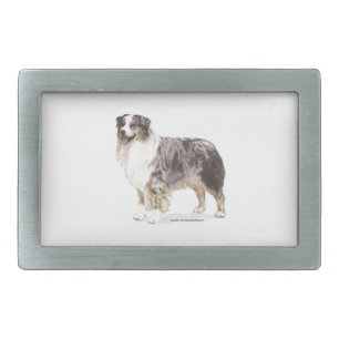 Australian Shepherd Rectangular Belt Buckle
