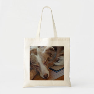 australian shepherd red merle sleeping tote bag