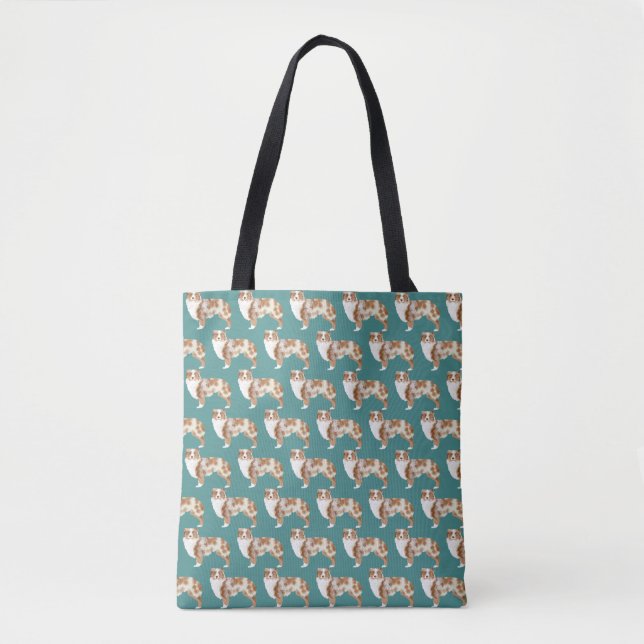 Australian Shepherd Red Merle Tote Bag (Front)