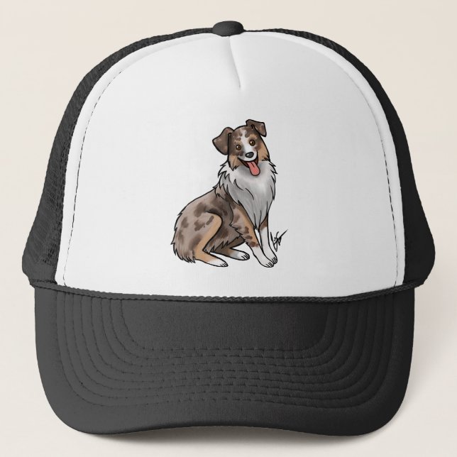Australian Shepherd - Red Merle Trucker Hat (Front)