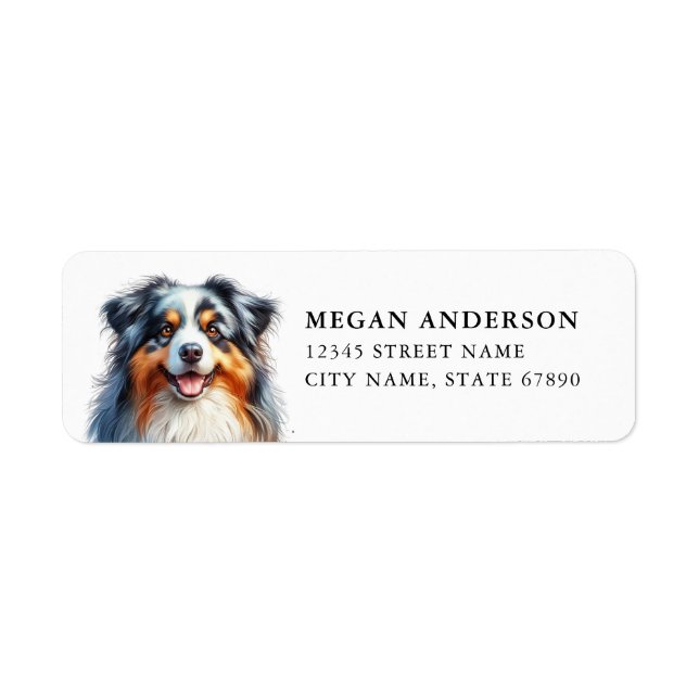 Australian Shepherd Return Address Labels (Front)