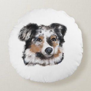 Australian Shepherd Round Pillow
