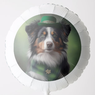 australian shepherd saint patrick balloon
