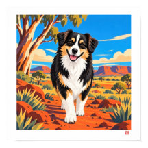 Australian Shepherd | SAVOR THE JOURNEY Art Print
