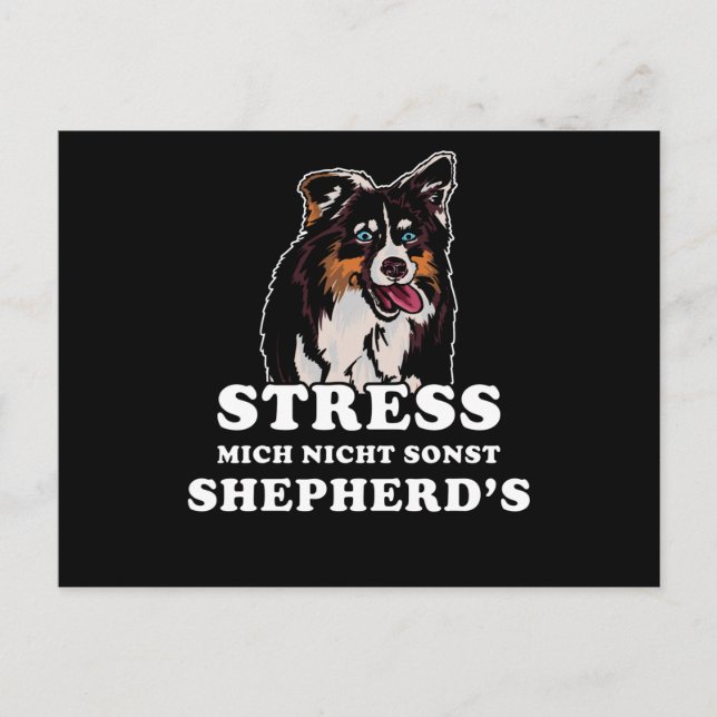 Australian Shepherd Saying Postcard (Front)