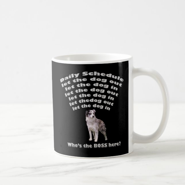 Australian Shepherd Schedule Coffee Mug (Right)