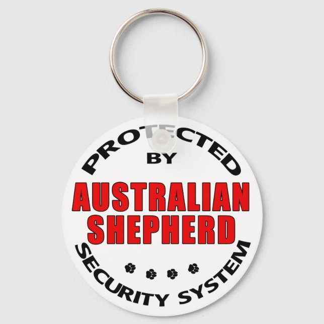 Australian Shepherd Security Keychain (Front)