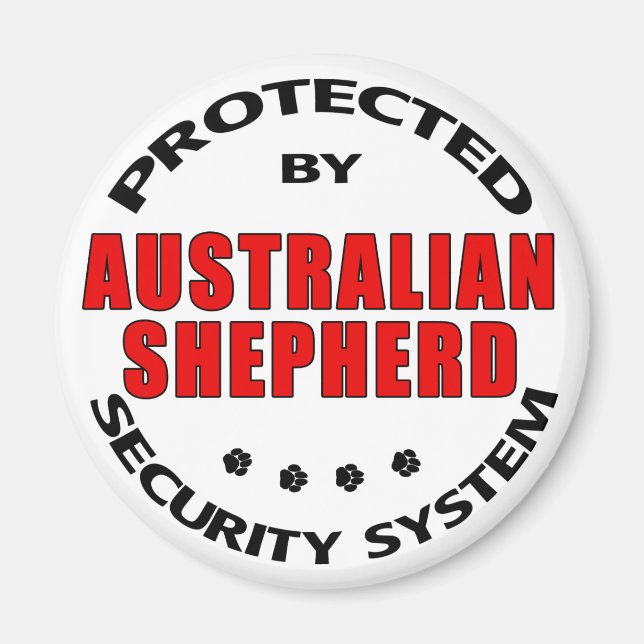 Australian Shepherd Security Magnet (Front)