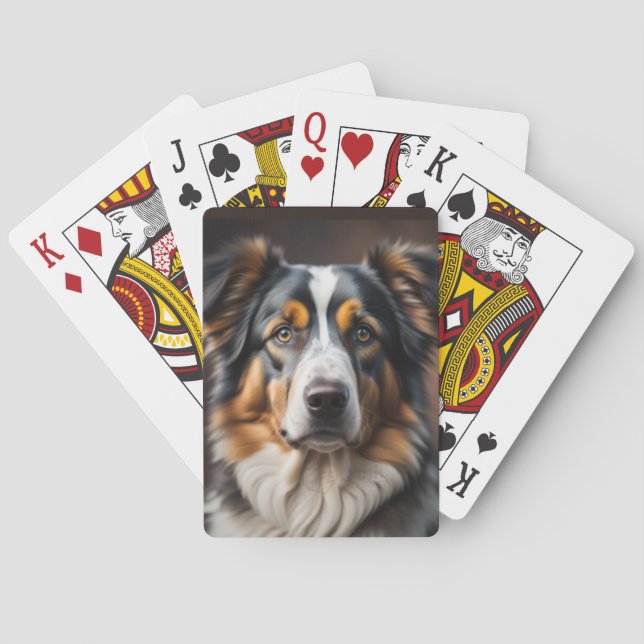 Australian Shepherd Sheep Dog Poker Cards (Back)