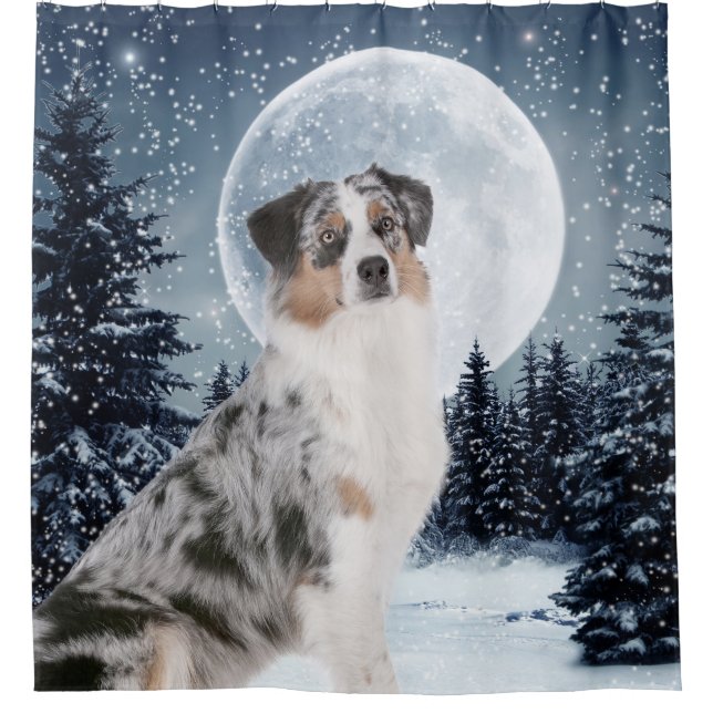 Australian Shepherd Shower Curtian Shower Curtain (Front)