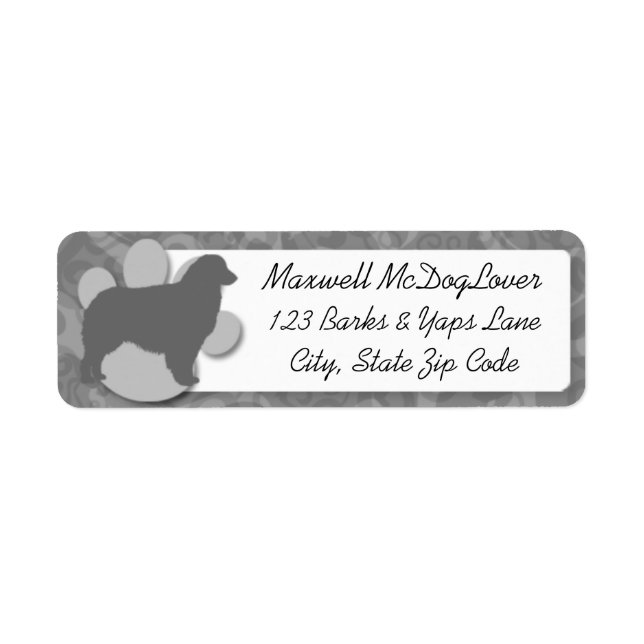 Australian Shepherd Silhouette Label (Front)