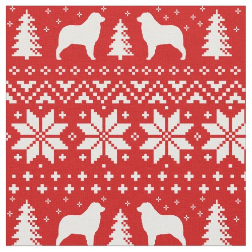 Australian Shepherd Silhouettes Christmas Holiday Fabric